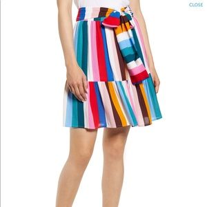 Gibson Tiered GAUZE Tie Front Skirt Size S #20